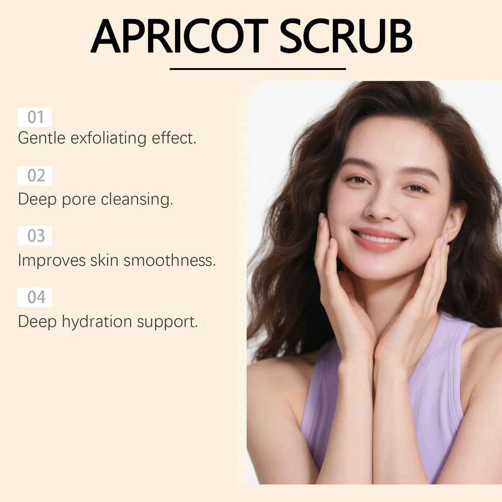 OceAura Apricot Facial Scrub – Gentle Exfoliator 100g