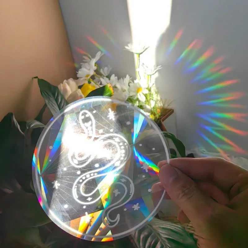 Rainbow Sun Catcher Wall Stickers Light PVC Window Film Self Adhesive