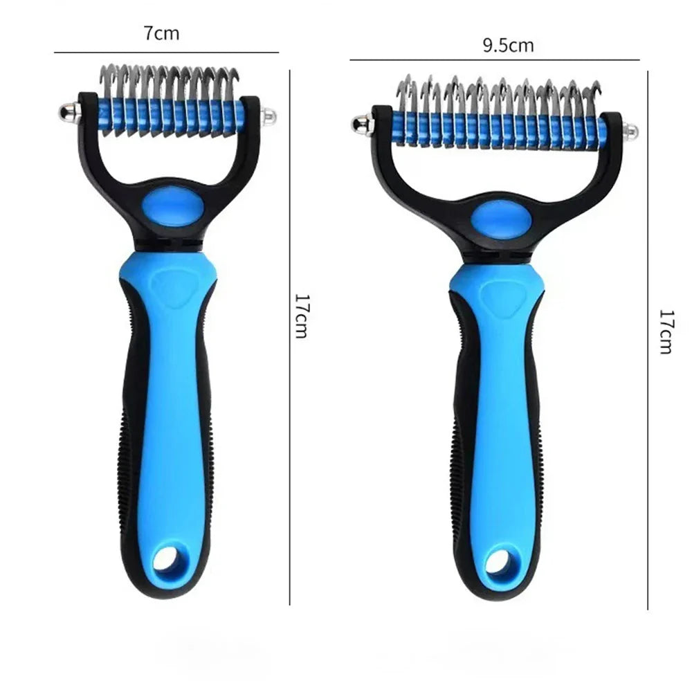 Double-Sided Dog & Cat Dematting Grooming Brush | Undercoat Comb