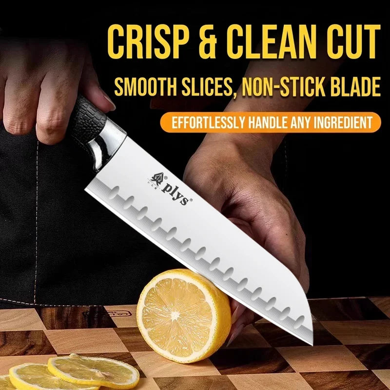 PLYS Kitchen Knife with Sheath | Stainless Steel 17.5cm
