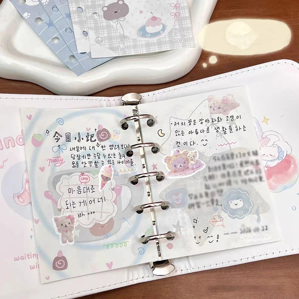 M5 Sea Bear Replacement Core Paper Weekly Monthly Plan Cartoon Inner