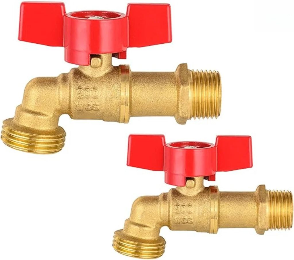 Brass Ball Valve Bulkhead Fitting 1/2" Female 3/4" Male Spigot