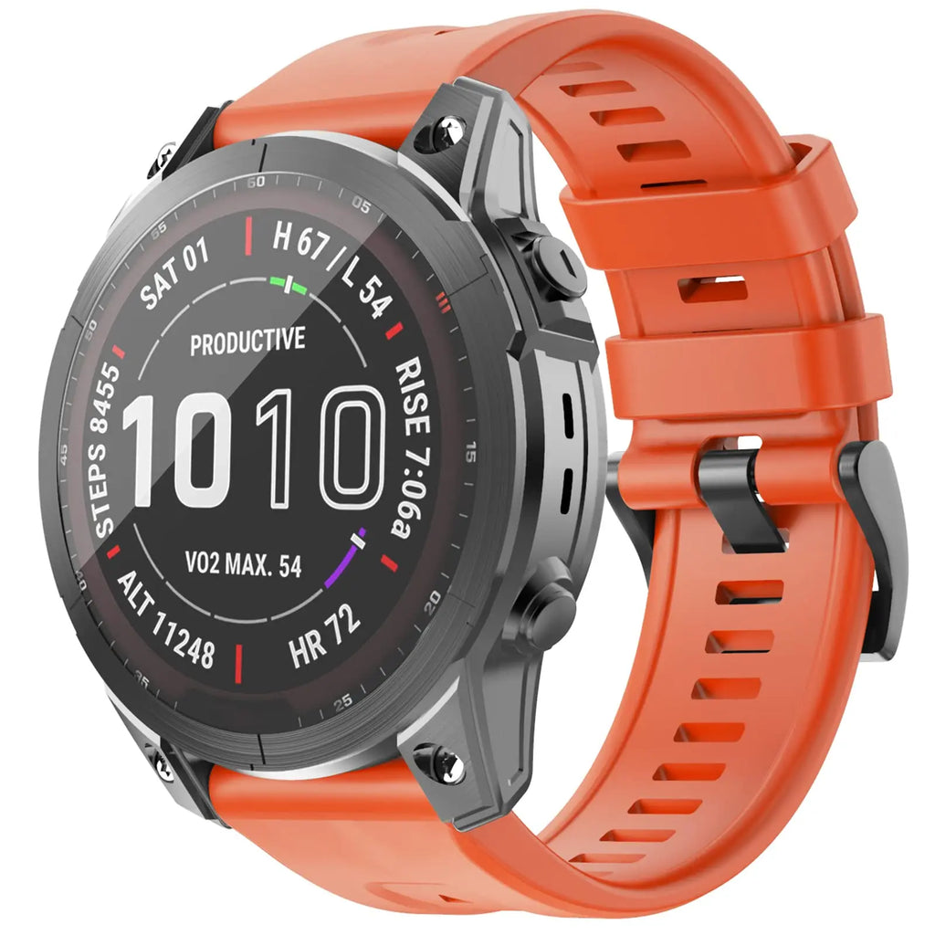 Silicone Watch Band for Garmin Fenix 7X 6X 5X – 22mm & 26mm
