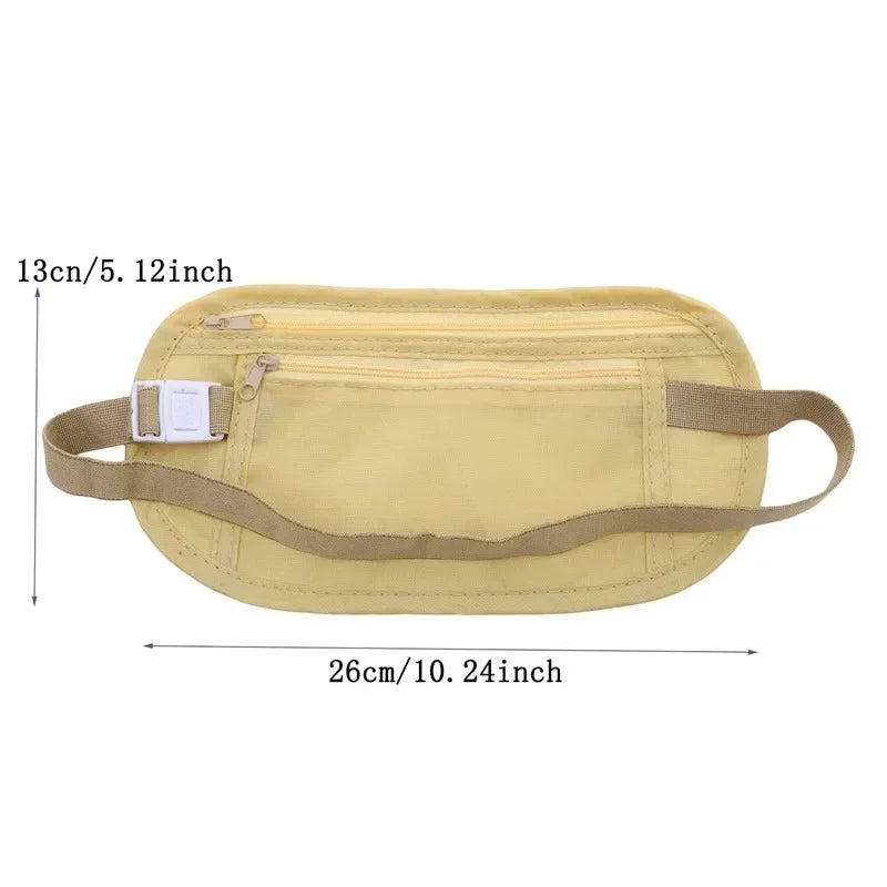 Hidden Travel Waist Pack | Passport & Money Security Belt Bag