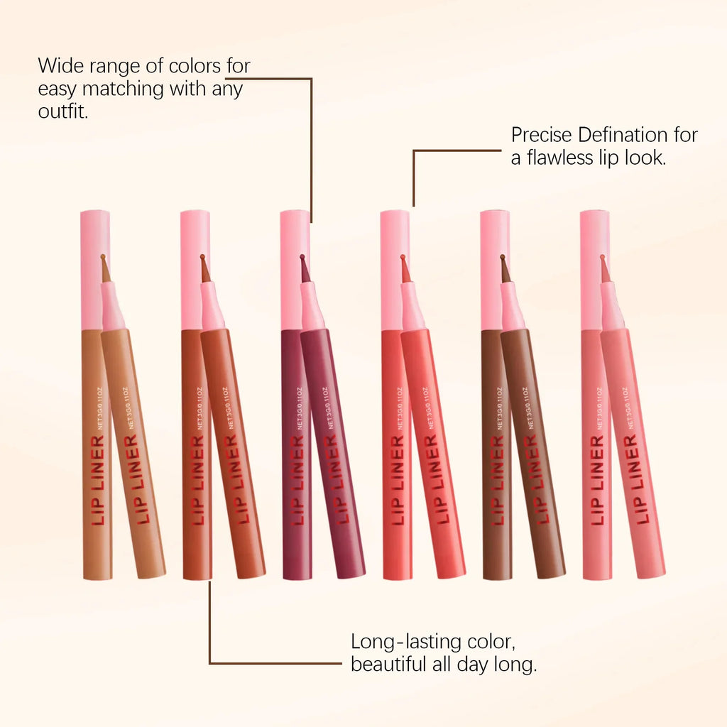 Waterproof Multi-Color Lip Liner Pencil – Moisturizing & Long-Lasting