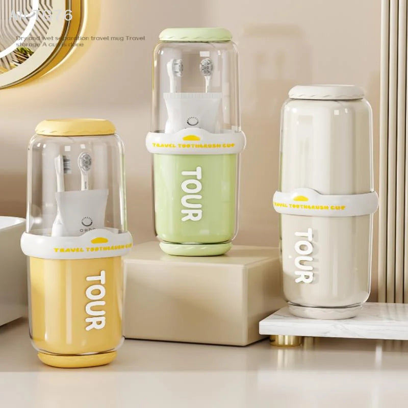 Portable Travel Toothbrush Cup & Storage Organizer Set