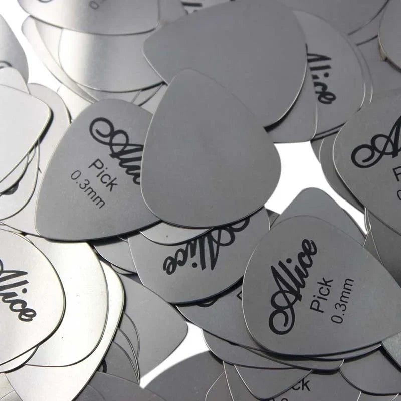 Metal Guitar Picks 0.3mm Stainless Steel – 5 or 10 Pack