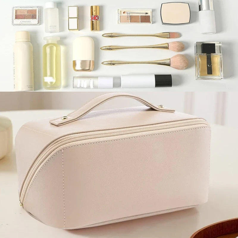 Travel Makeup Organizer Bag – Zippered Cosmetic Pouch
