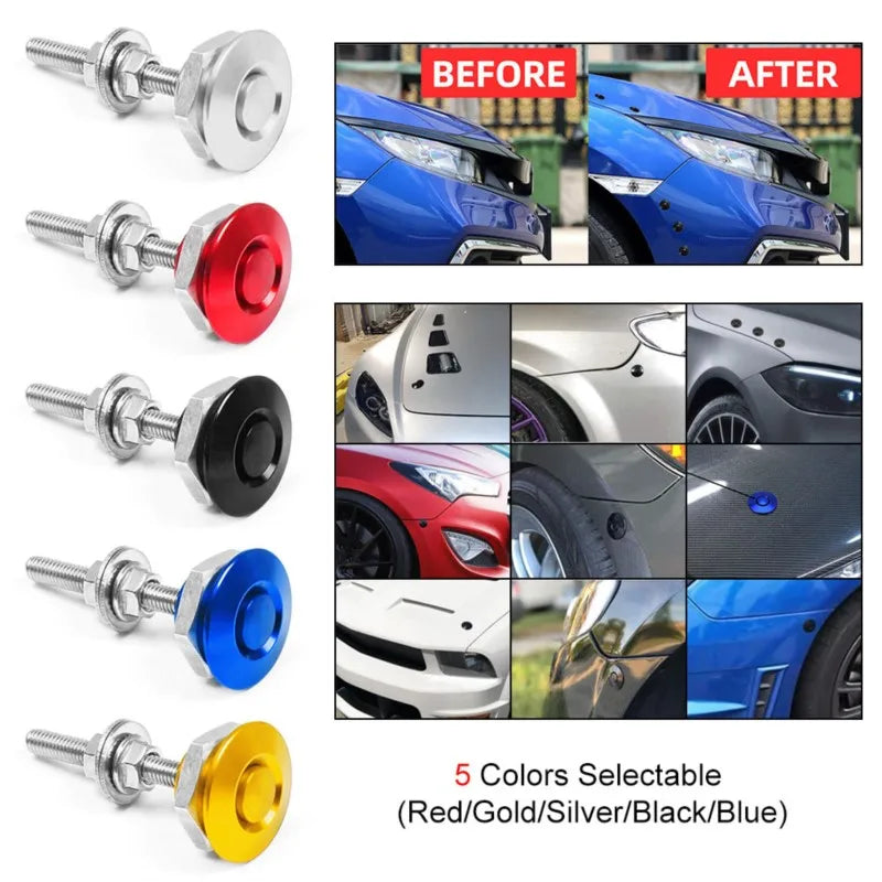 Quick Release Hood Pin Fasteners | Universal Racing Car Fit