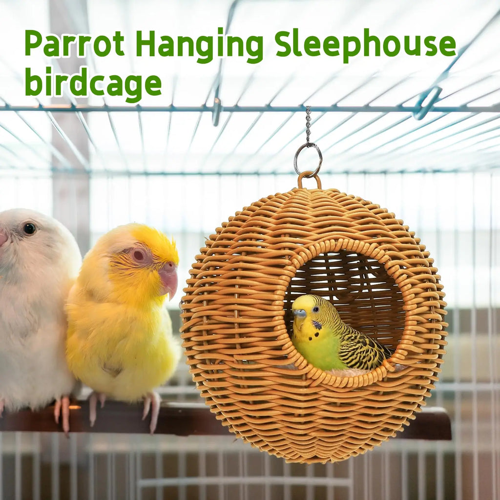 Spherical Hanging Parrot Nest | Bird Sleeping & Breeding House