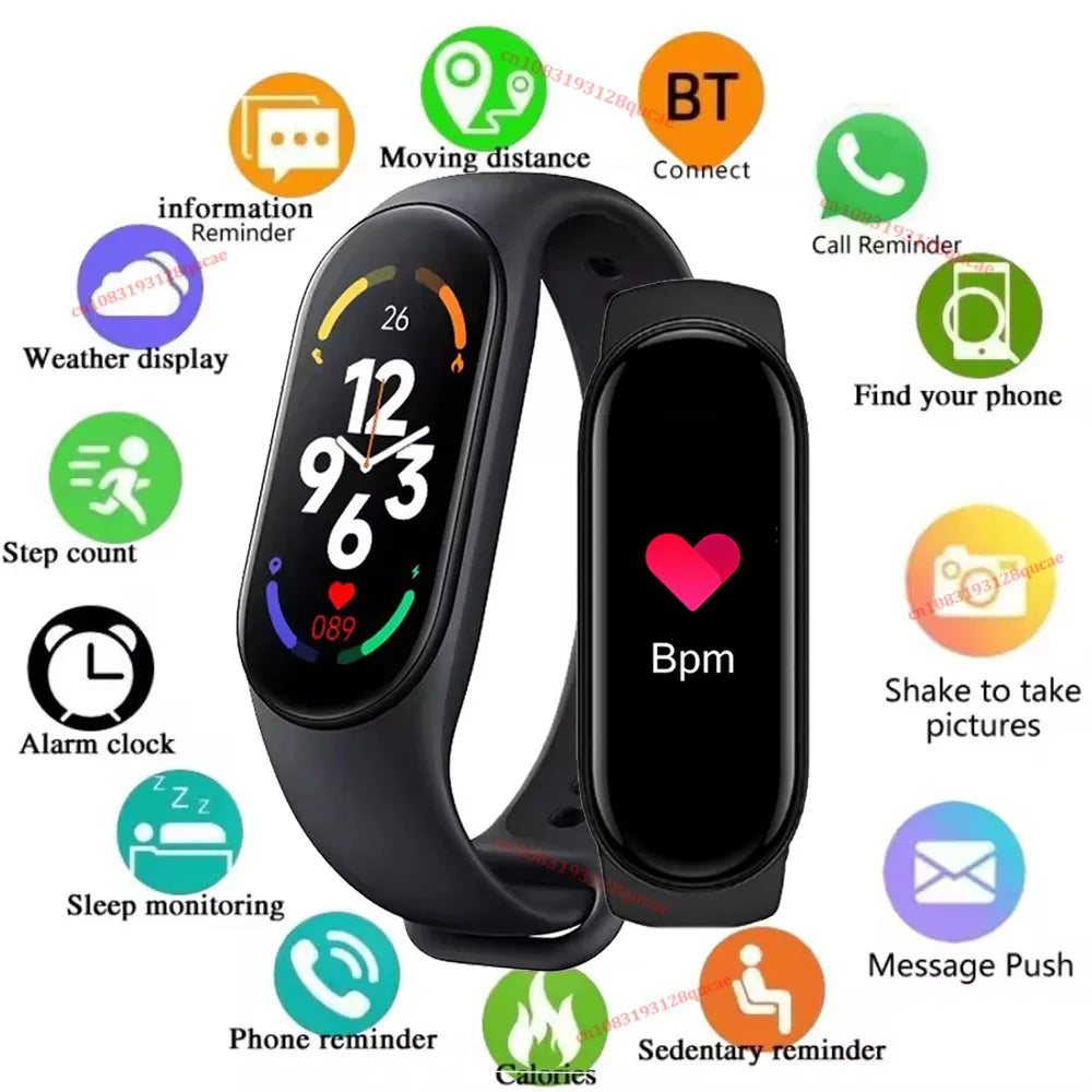 M8 Smart Band Watch Men Women Silicone Heart Rate Varied Dial Fitness