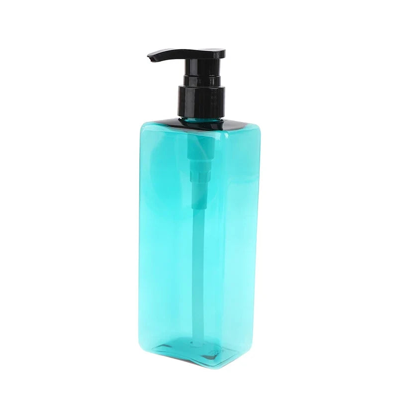 500ml Square Pump Dispenser Bottle – Refillable PET Plastic