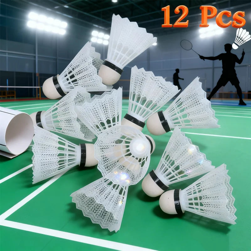 Plastic Badminton Shuttlecocks 12 Pack – Durable Training Birdies