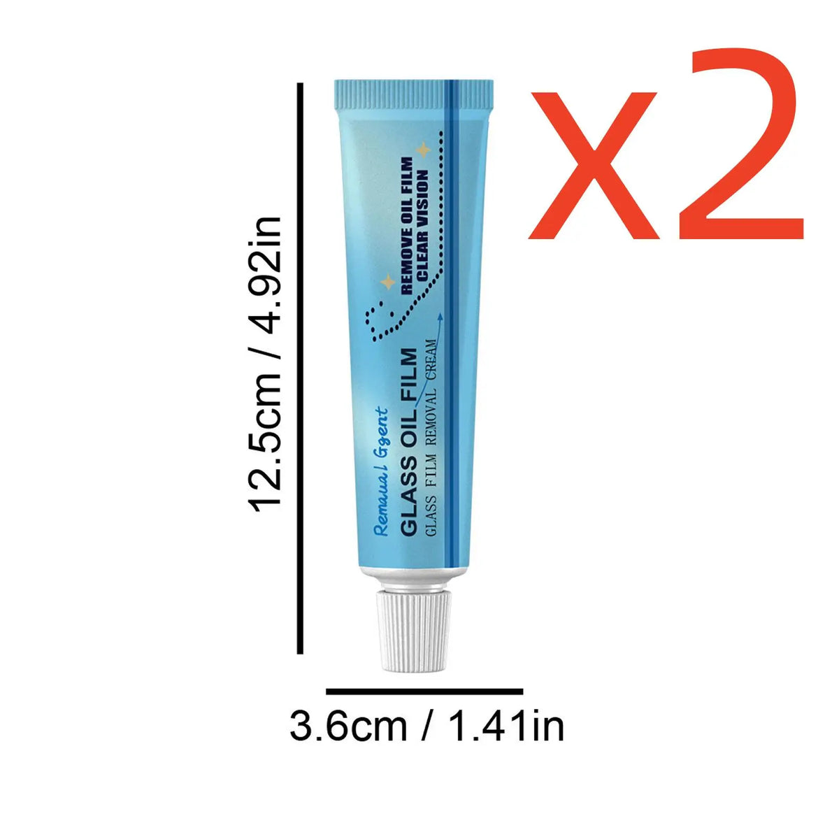 Car Glass Oil Film Remover – Streak-Free Cleaner Kit 30g