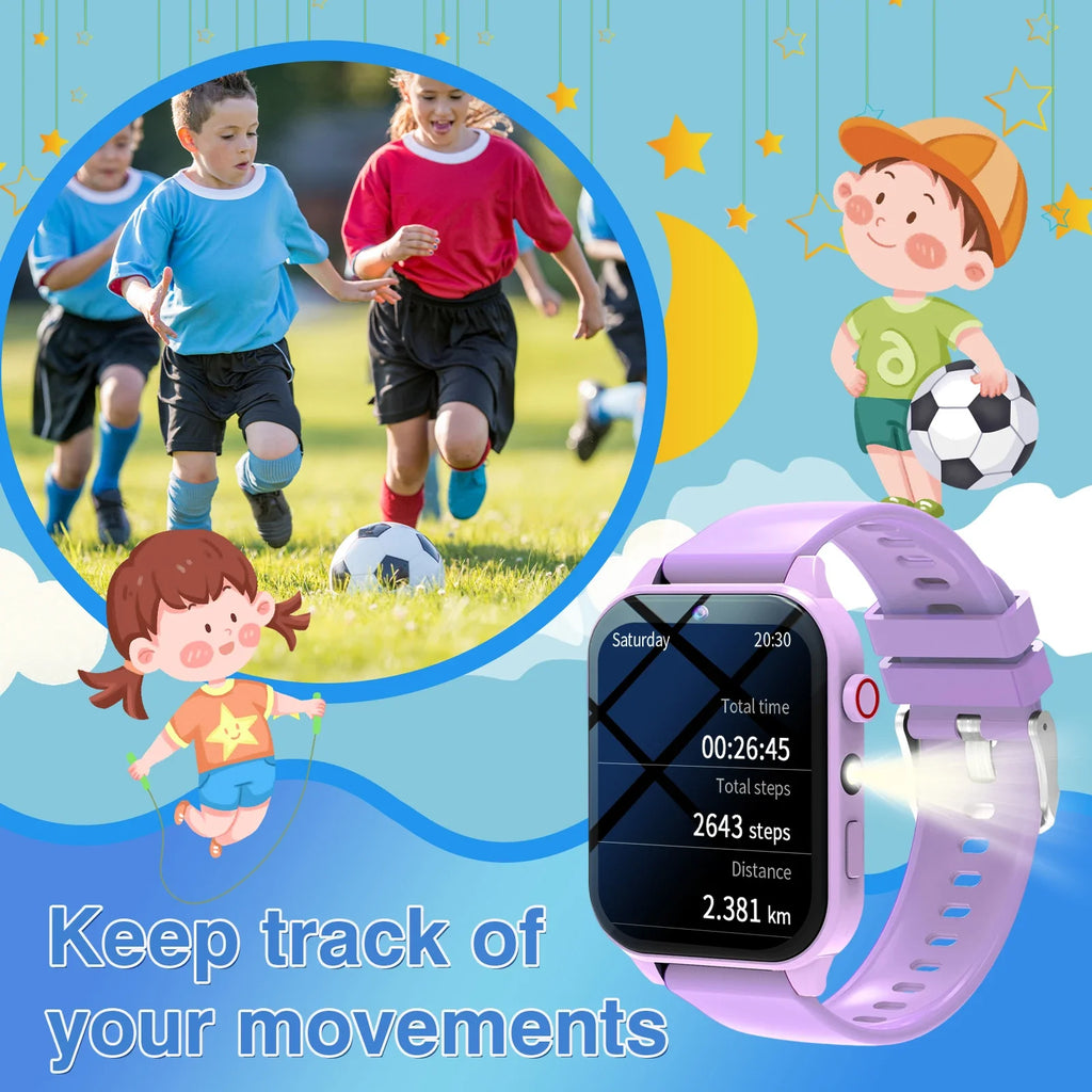 Kids Smart Watch 1.83" Screen, Camera, 18 Games | LOMAXFR