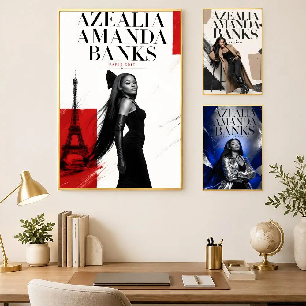 Azealia Banks HD PVC Wall Poster – Self-Stick Waterproof Art