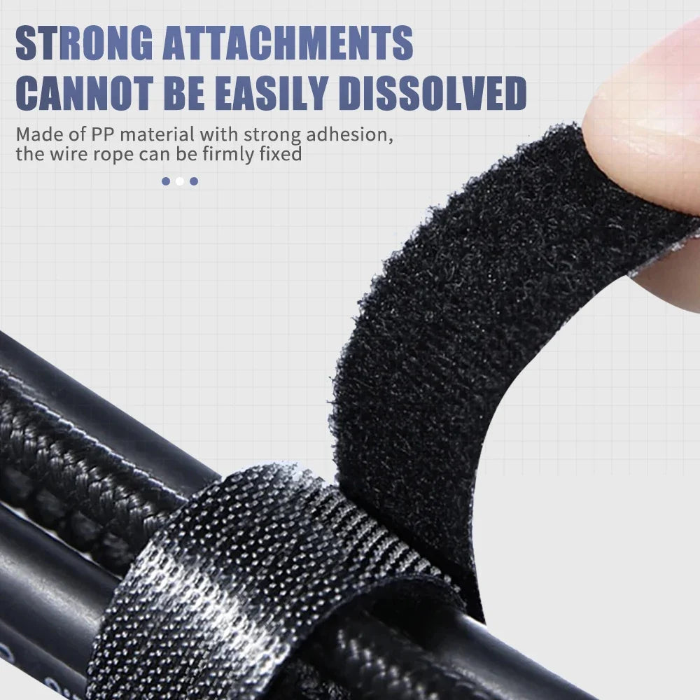 10mm x 5M Reusable Cable Tie Wire Organizer Management Tape