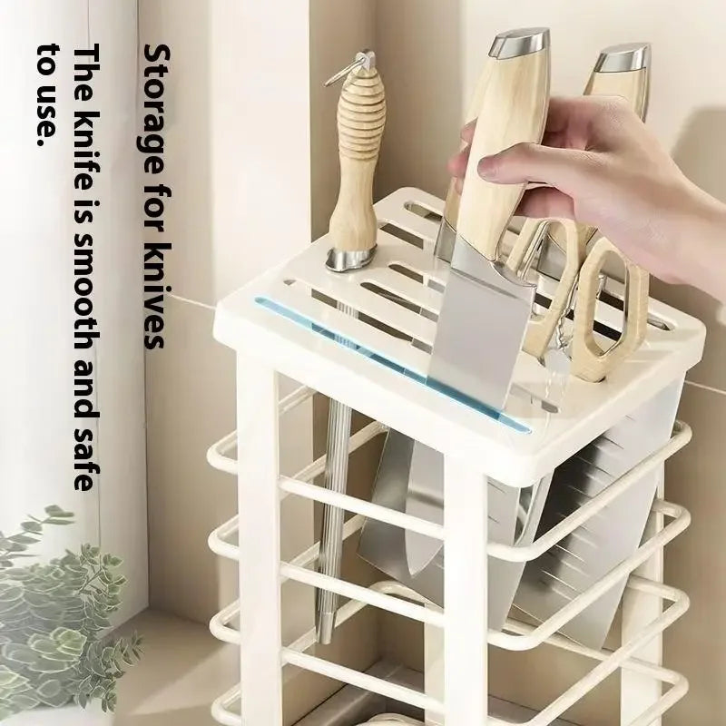 Kitchen Countertop Companion Multi-function Dish Rack Knife Holder