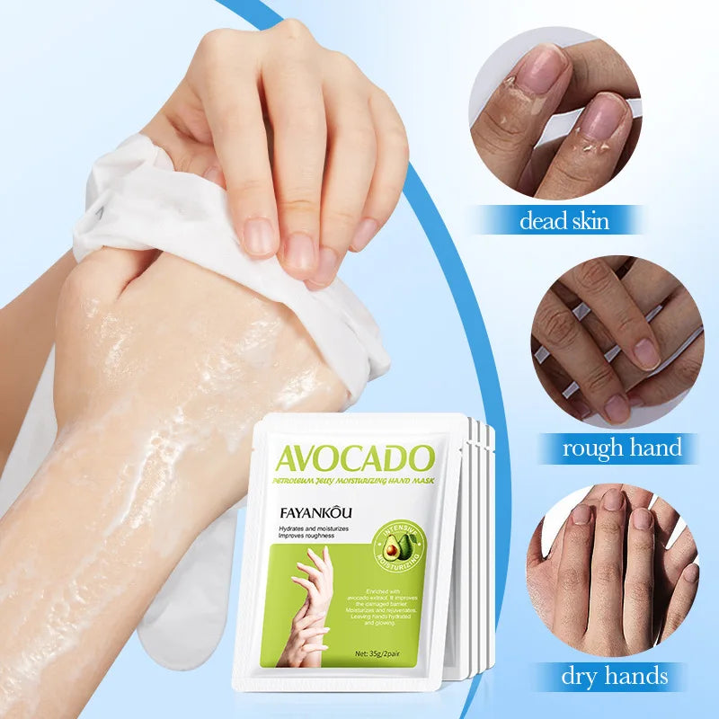 BIOAOUA Avocado Hand Mask 5 Pairs – Moisturizing & Nourishing