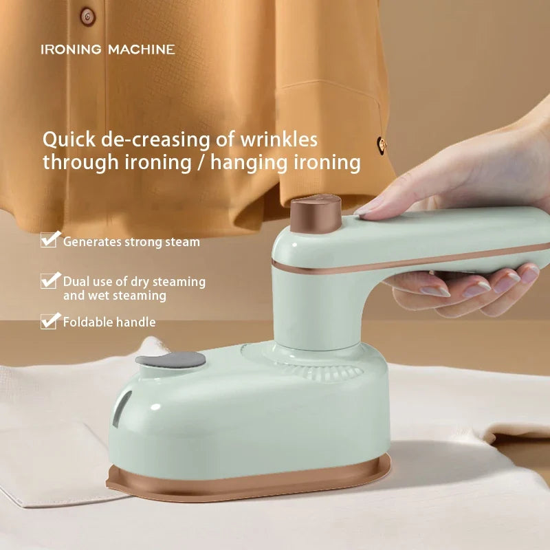 HOMEFISH Mini Rotating Travel Iron | Steam & Dry Portable