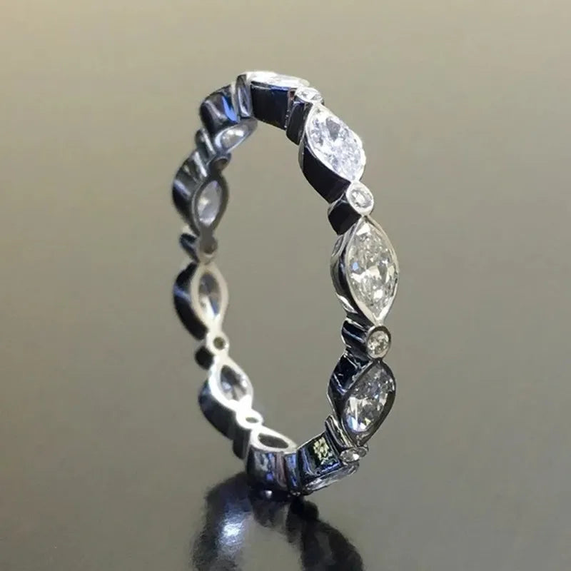Huitan Marquise Cubic Zirconia Ring – Women's Fashion Jewelry