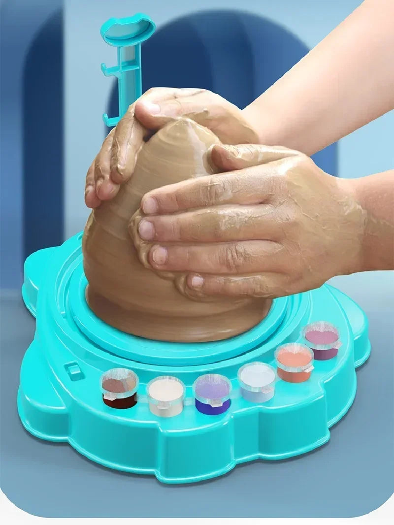 Electric Pottery Wheel with Foot Pedal & Handle | DIY Ceramics