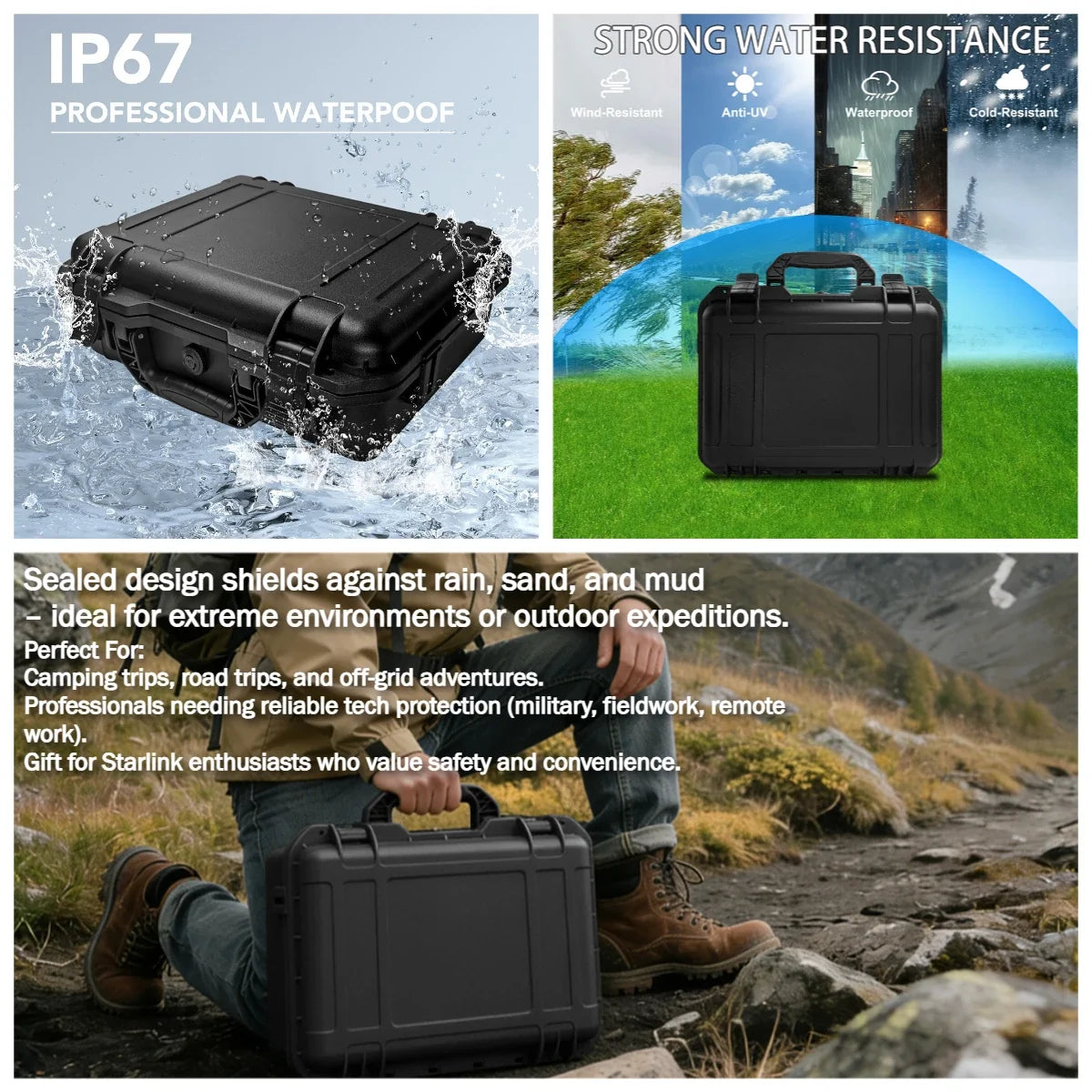 Starlink Mini Hard Case – Waterproof IP67 Shockproof Travel Box