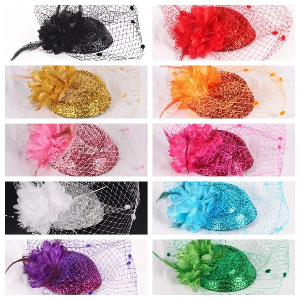 Felt Fascinator Hat – French Mesh Hair Clip Mini Top Hat