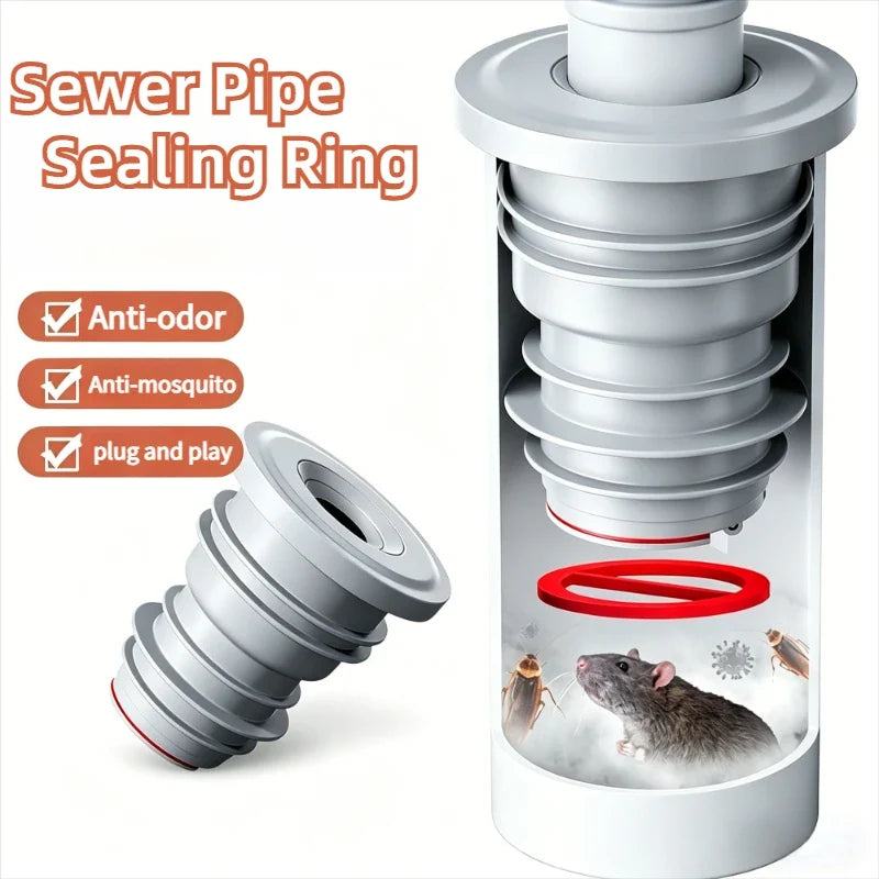 Silicone Sewer Pipe Seal & Floor Drain Stopper 70-75mm