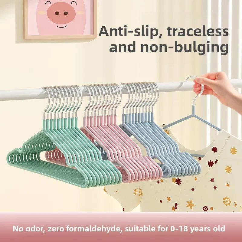 Rubber Coated Kids Hanger Non-slip PVC Metal Infant Clothes Home