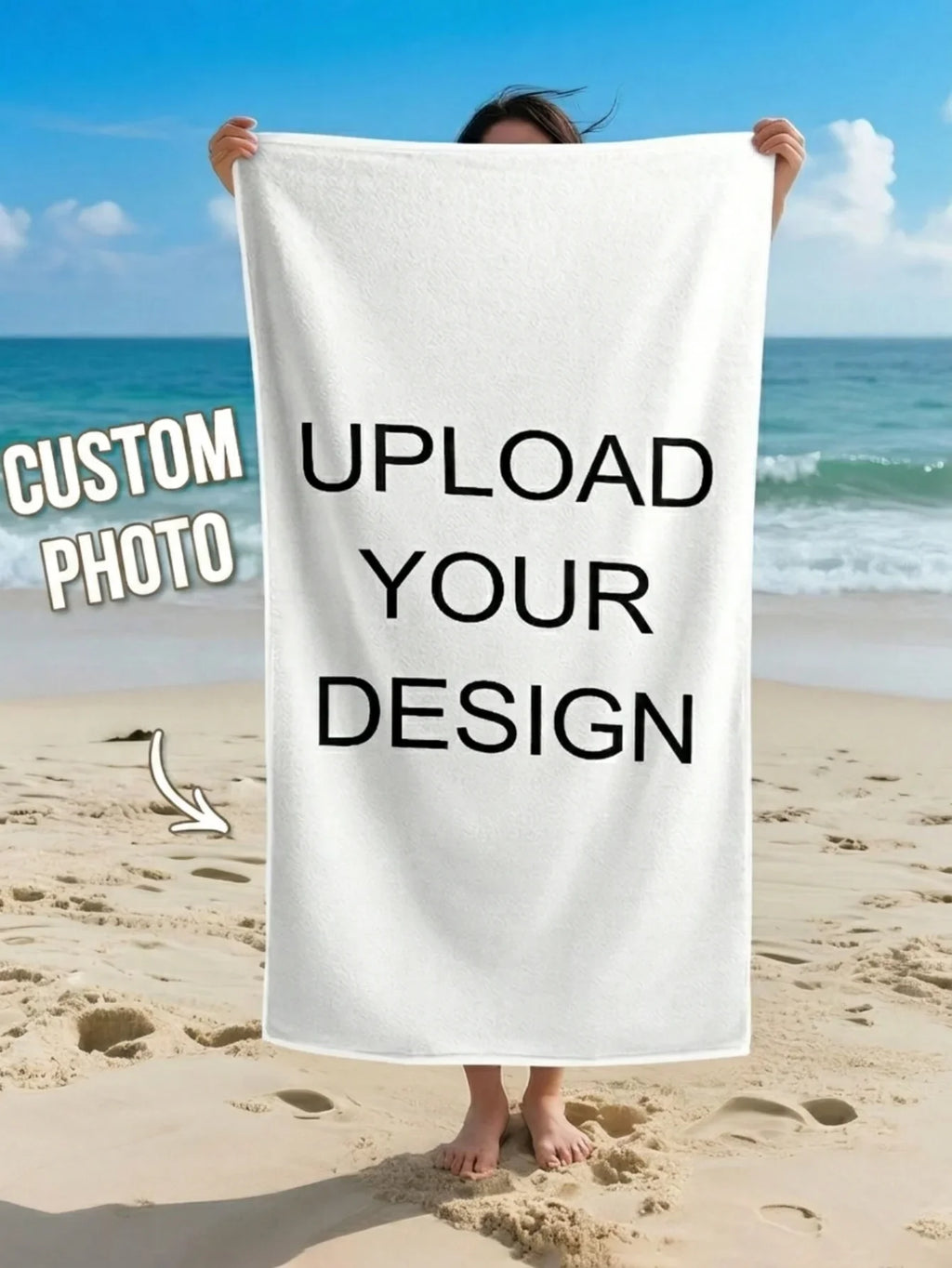 Custom Photo Beach Towel – Personalized Quick-Dry Gift