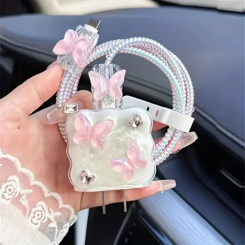 Butterfly Silicone Cable Protector for iPhone Fast Chargers