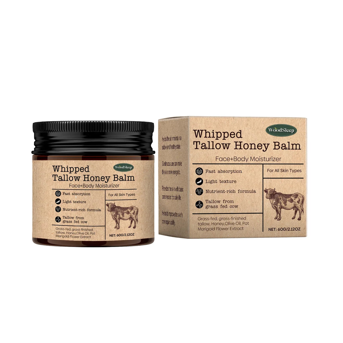 Woodsleep Beef Tallow Paste Deeply Moisturizer Brightening Wrinkle