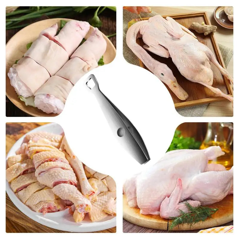 Fish Bone Tweezers Food Tweezer Removal Clamp Stainless Steel Seafood