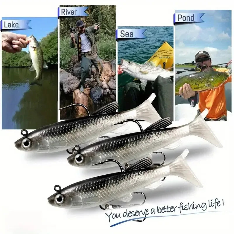 Soft Fishing Lure Kit 5–10 Pcs | 8cm 14g Artificial Bait