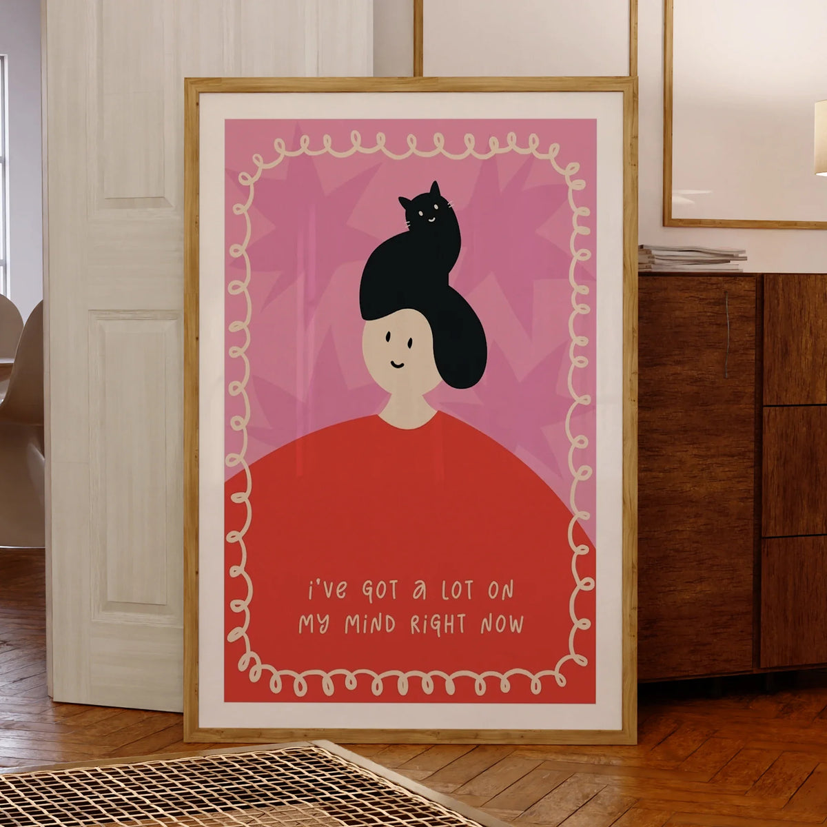 "I've Got A Lot On My Mind" Funny Canvas Wall Art Print