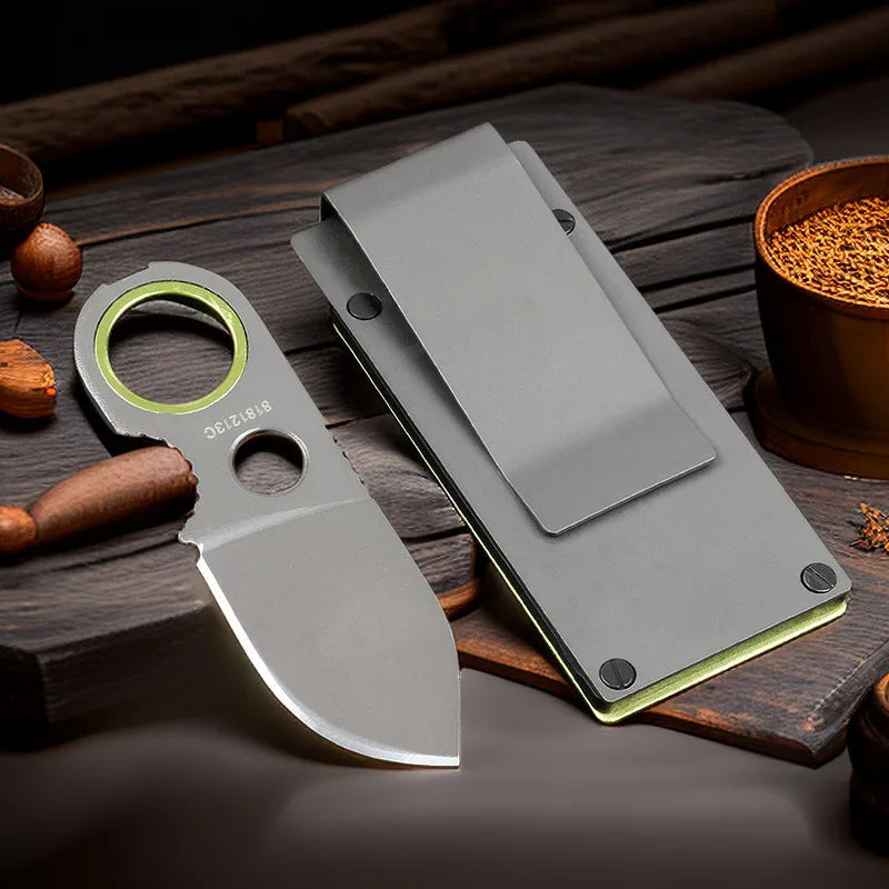 Mini Kitchen Knife with Finger Guard Sheath | 5CR15MOV Steel