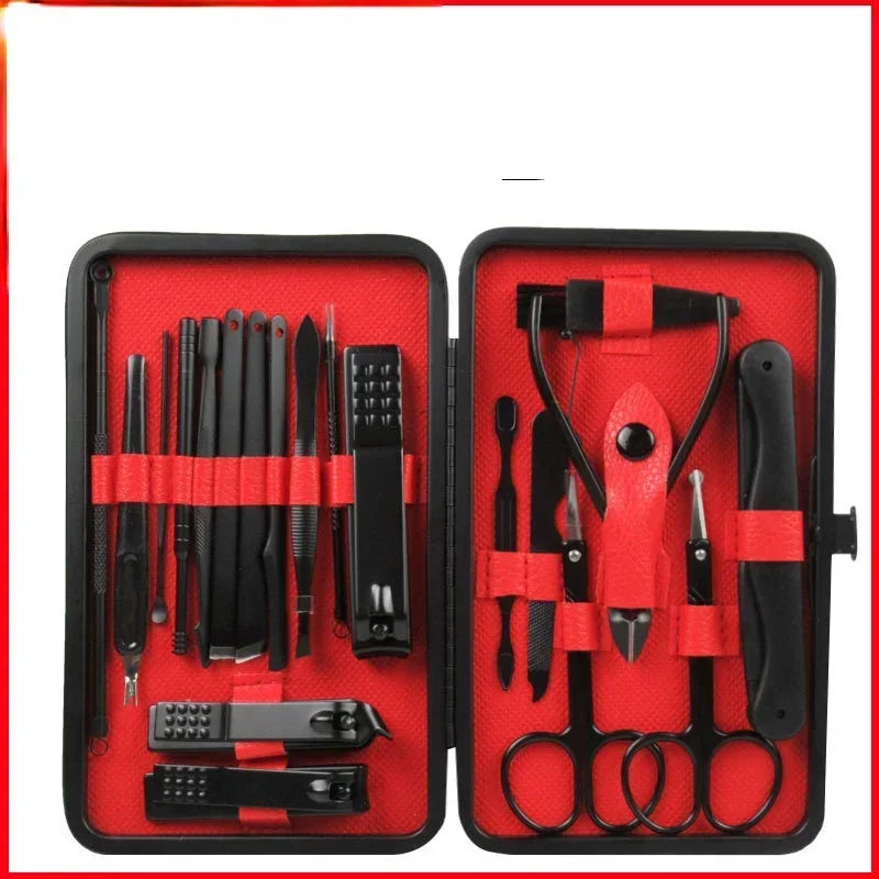 Professional Stainless Steel Manicure Set & Nail Grooming Kit