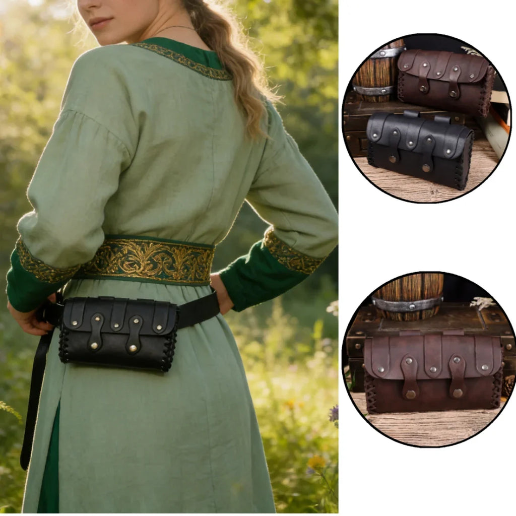 Medieval Vintage Money Pouch Bag Costume Accessory Men Women Viking