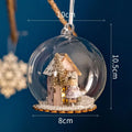 Christmas Micro Landscape Glass Ball Condole Tree Hanging Light