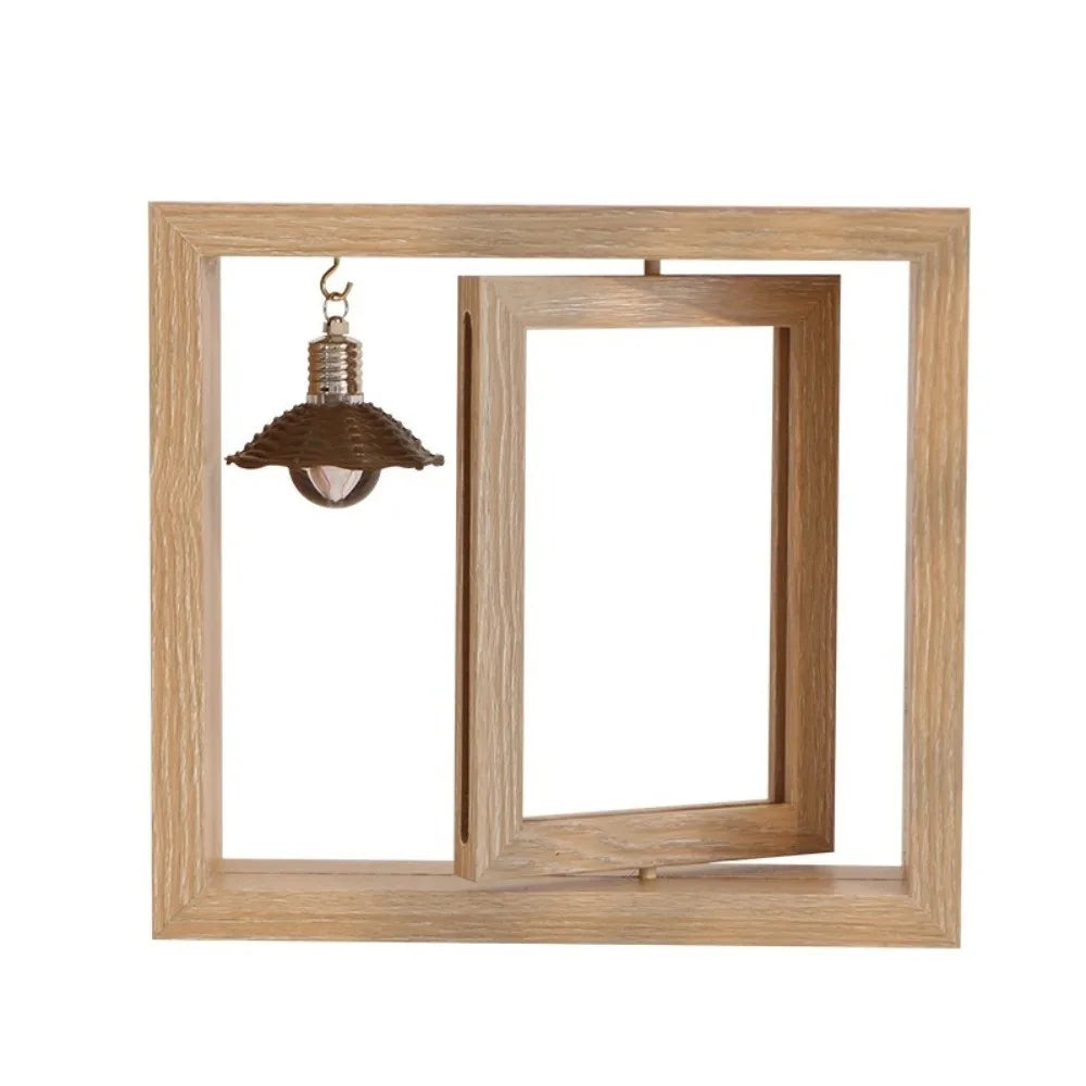 Double-Sided Rotating Wooden Photo Frame | Flip Design