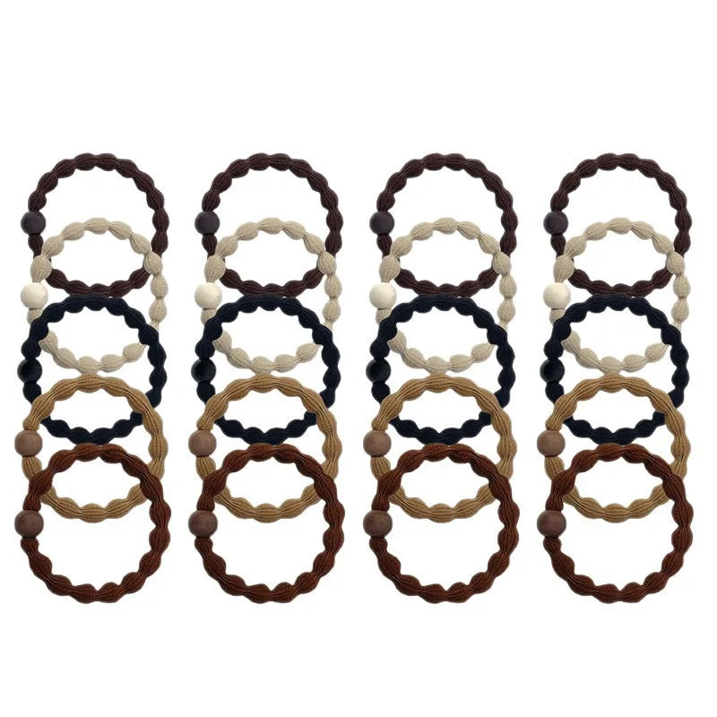 Sporty Hair Ties Strong Hold Elastic Bands 5/10 Pack – Black