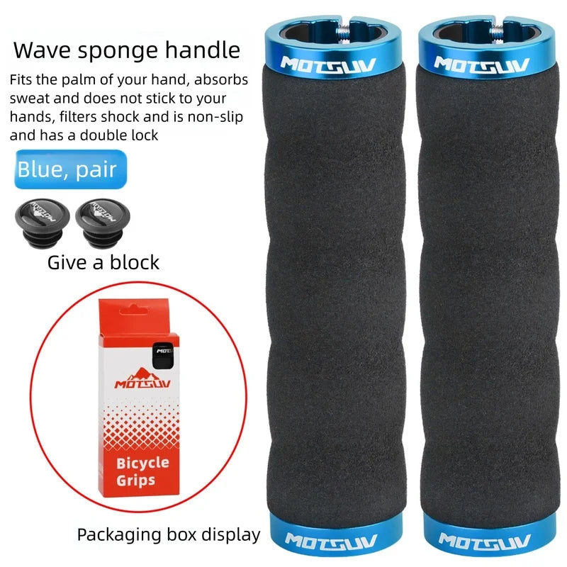 Double Lock-On Bike Handlebar Grips – Anti-Slip Aluminum MTB