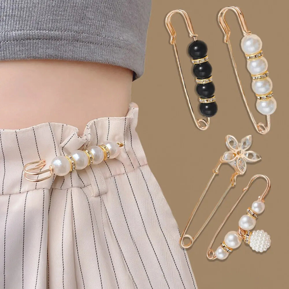 Waist Adjustment Uniform Clothing Extended Buckle Pearl Broocated