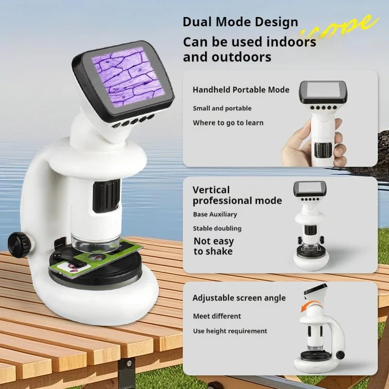 Children's WiFi Electronic Microscope with Screen – 500X