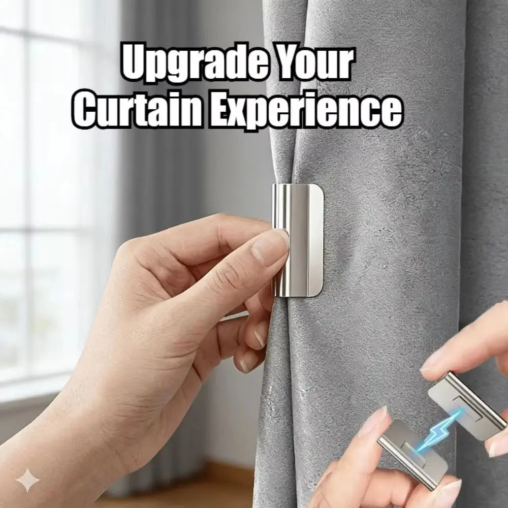 Magnetic Curtain Clips Reusable Powerful Hold Drill-free Closely Fit
