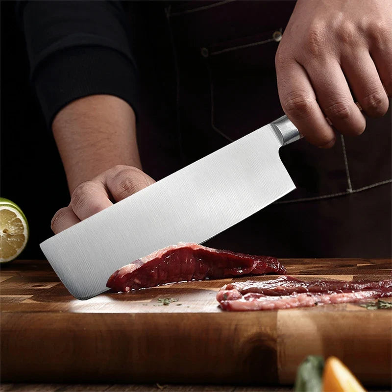 Professional Chef's Knife – Carbon Steel & Wooden Handle