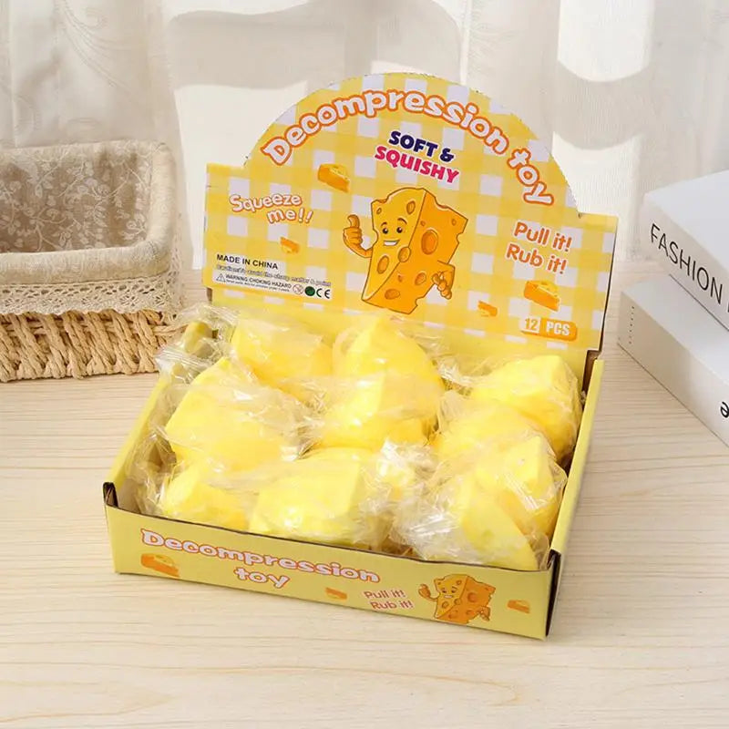 Cheese Squishy Slow Rising Fidget Toy for Adults & Teens