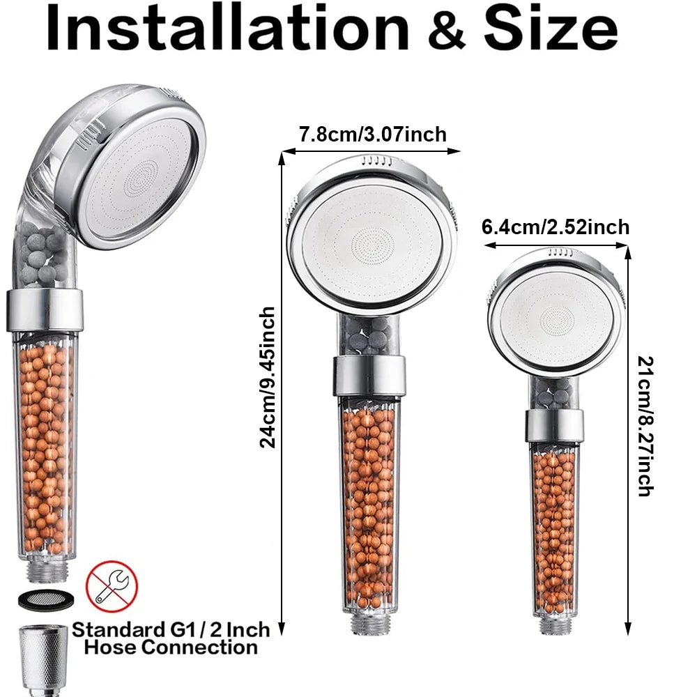 VILOYI Filtered Handheld Shower Head – High Pressure Water Saving
