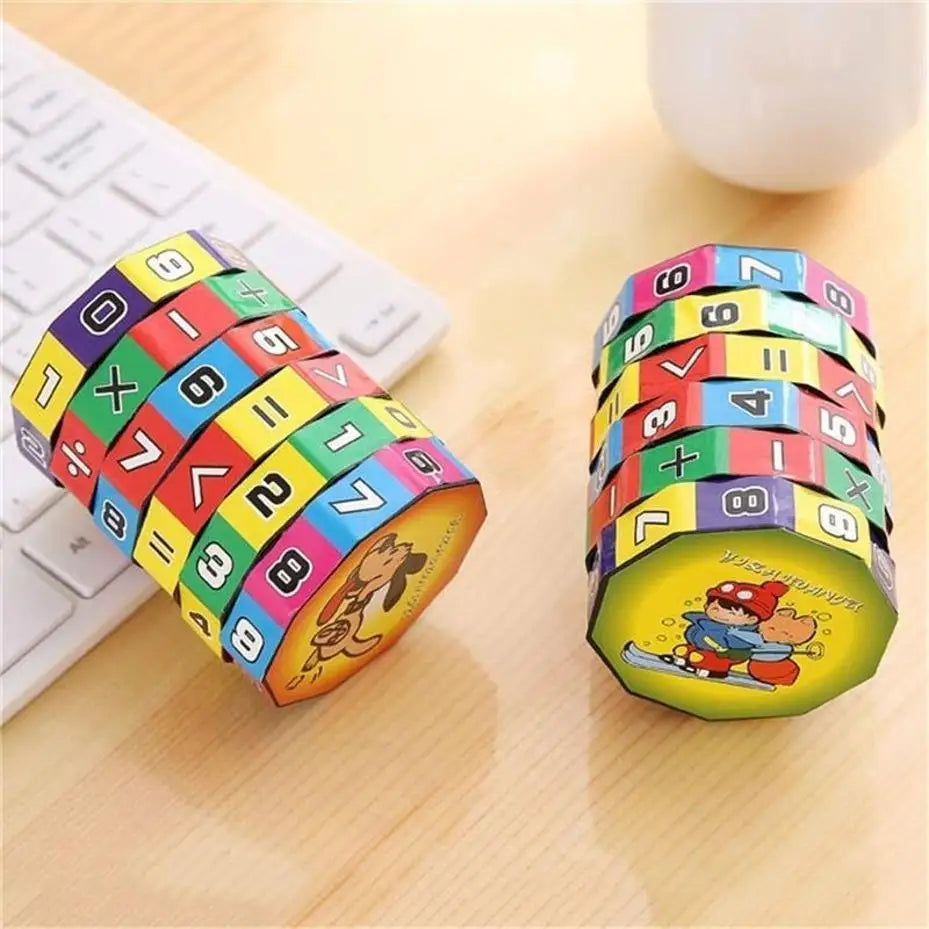 Kids Math Cylinder Puzzle Toy – Arithmetic Learning Game